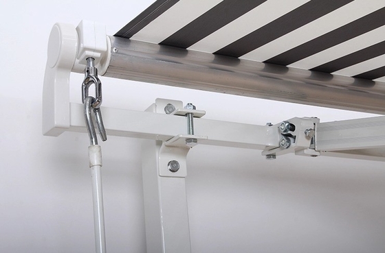 Buitenaf aluminium legering vouwarm terugtrekbaar luifel met duurzaam PU-gecoat zeil