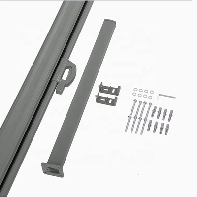 Grauw aluminium 200*300 cm terugtrekbaar zijschaduwdoek voor buitentuin en terras