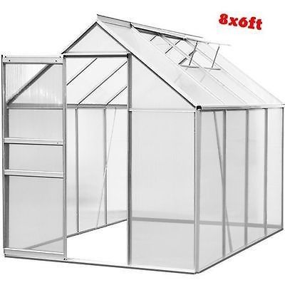 Niet-gecoat frame afwerking 6ft X 8ft Grote tuin kas voor buiten tuinieren