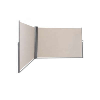 160*600cm Dubbel opneembaar verticaal windscherm Privacyverdeler met aluminium frame