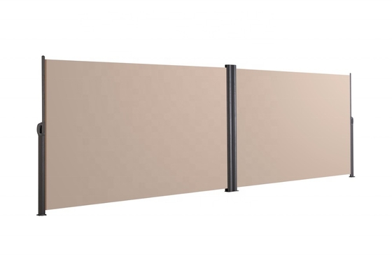 160*600cm Dubbel opneembaar verticaal windscherm Privacyverdeler met aluminium frame
