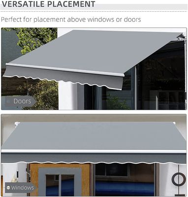 Buiten handmatig terugtrekbaar luifelbedekkingshut met 300*200 cm grootte en handmatige bedieningsmethode