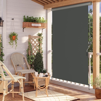Buitenrolblind schaduwdoek met poedercoating zeil afwerking 160*250cm