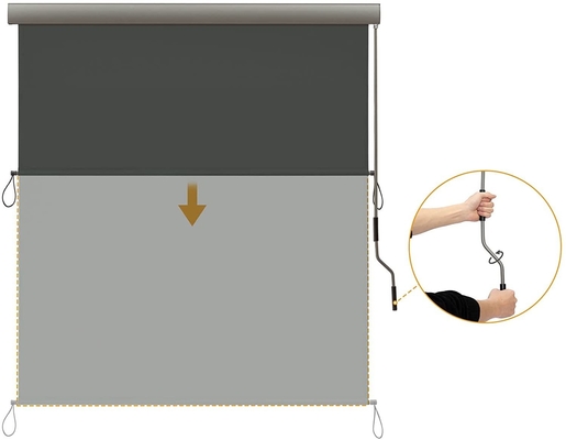 Buitenrolblind schaduwdoek met poedercoating zeil afwerking 160*250cm