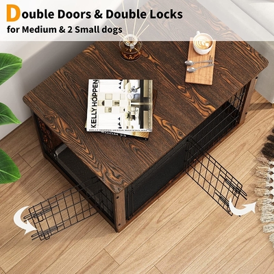 Houten hondenkisten met dubbele deuren in moderne stijl 81*55*67 cm voor huishoudelijk meubilair