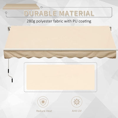 Aluminium legeringsframe buitenshuis zonnescherm met polyester zeilmateriaal vervanging