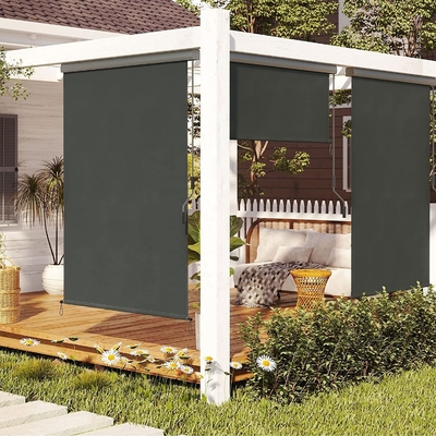 Balkon zonnescherming en vensterbescherming met verticale dakluizen van 160*250 cm