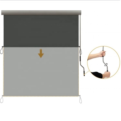 Balkon zonnescherming en vensterbescherming met verticale dakluizen van 160*250 cm