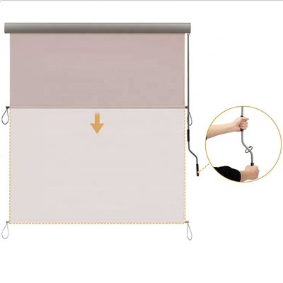Aluminium frame handmatige bediening zonnebrandcrème voor verticale ramen en rolluiken