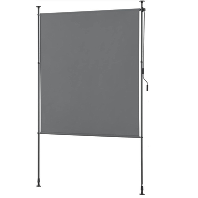 Privacy-scherm Verticale luifel buiten Geen boor nodig 100*270 met poedercoating