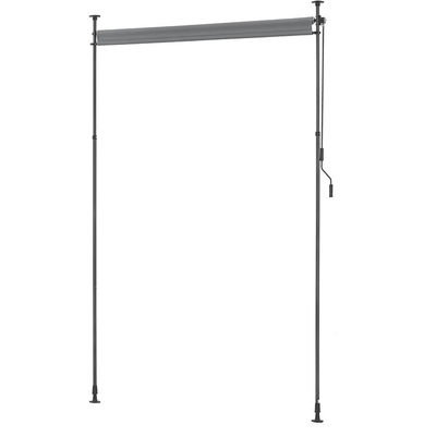 Privacy-scherm Verticale luifel buiten Geen boor nodig 100*270 met poedercoating