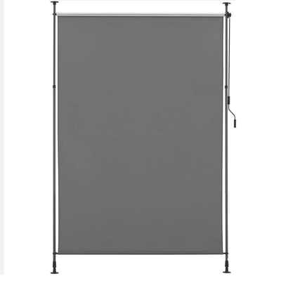 Verticale luifel 150*270cm met poedercoating voor privacy en zonnebescherming in donkergrijz