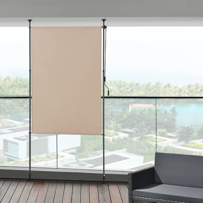 Poedercoated 200x270cm Verticaal Marge Waterbestendig Grijs Stof voor Balkontuin
