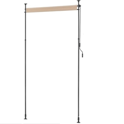 Poedercoated 200x270cm Verticaal Marge Waterbestendig Grijs Stof voor Balkontuin