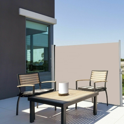300 x 160 cm Aluminium raam zijdelingse luifel voor buitenshuis privacy en bescherming tegen zonneschaduw