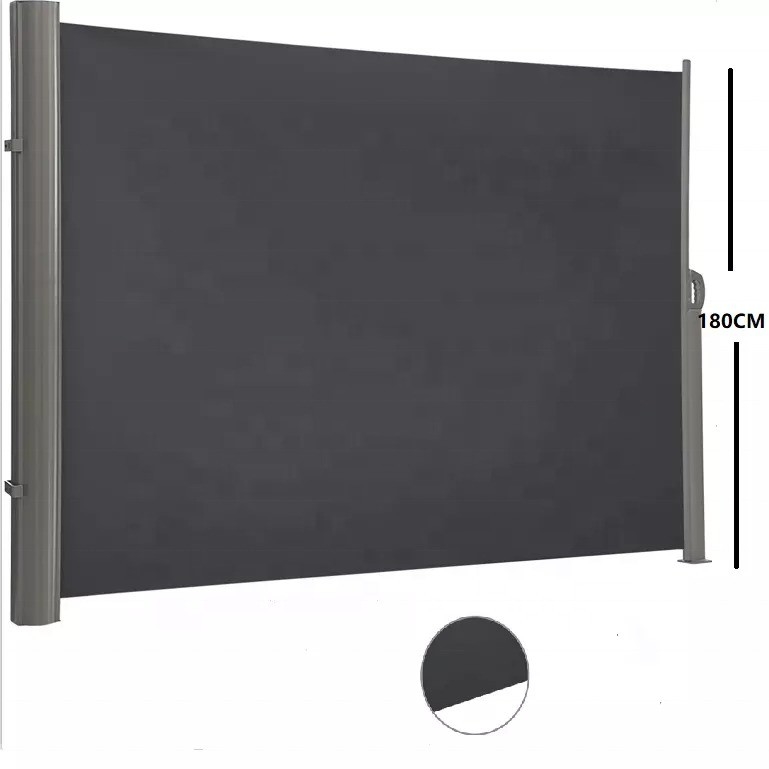 Aftrekbare aluminium behuizing en ondersteuning voor 160*300cm polyesterstof zijscherm