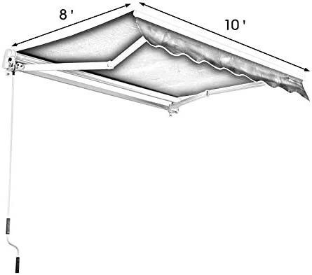 Poedergecoate aluminium frame Buitenaftrekbare luifel 250*200 cm Handmatige zonneluifels