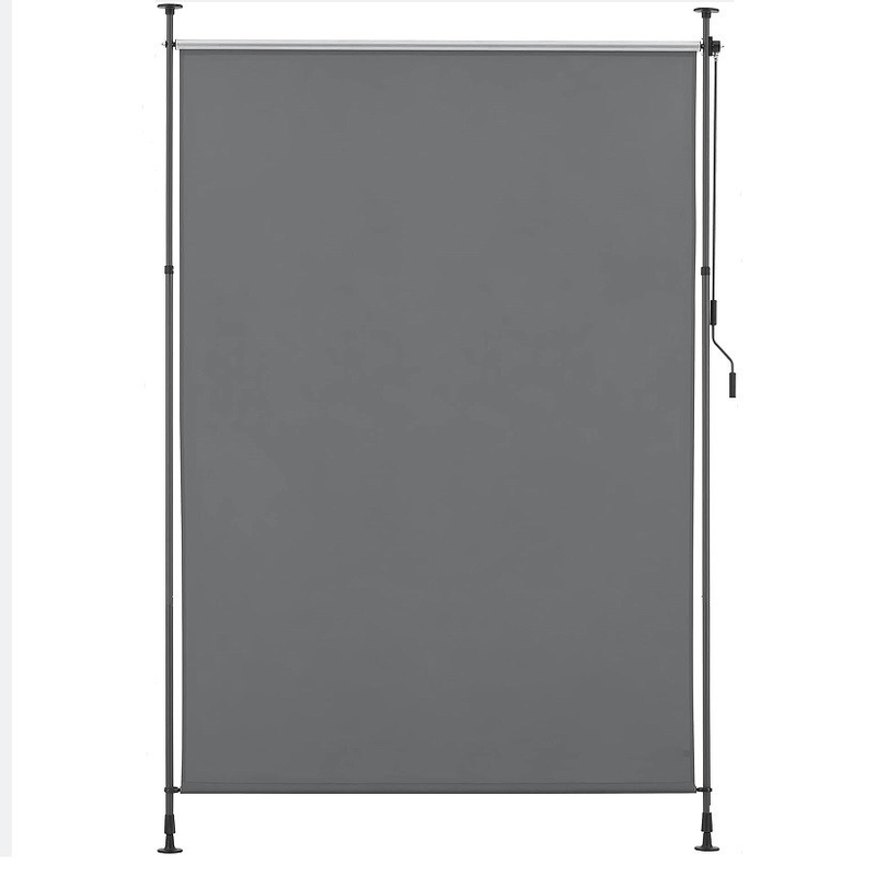 Verticale luifel 150*270cm met poedercoating voor privacy en zonnebescherming in donkergrijz